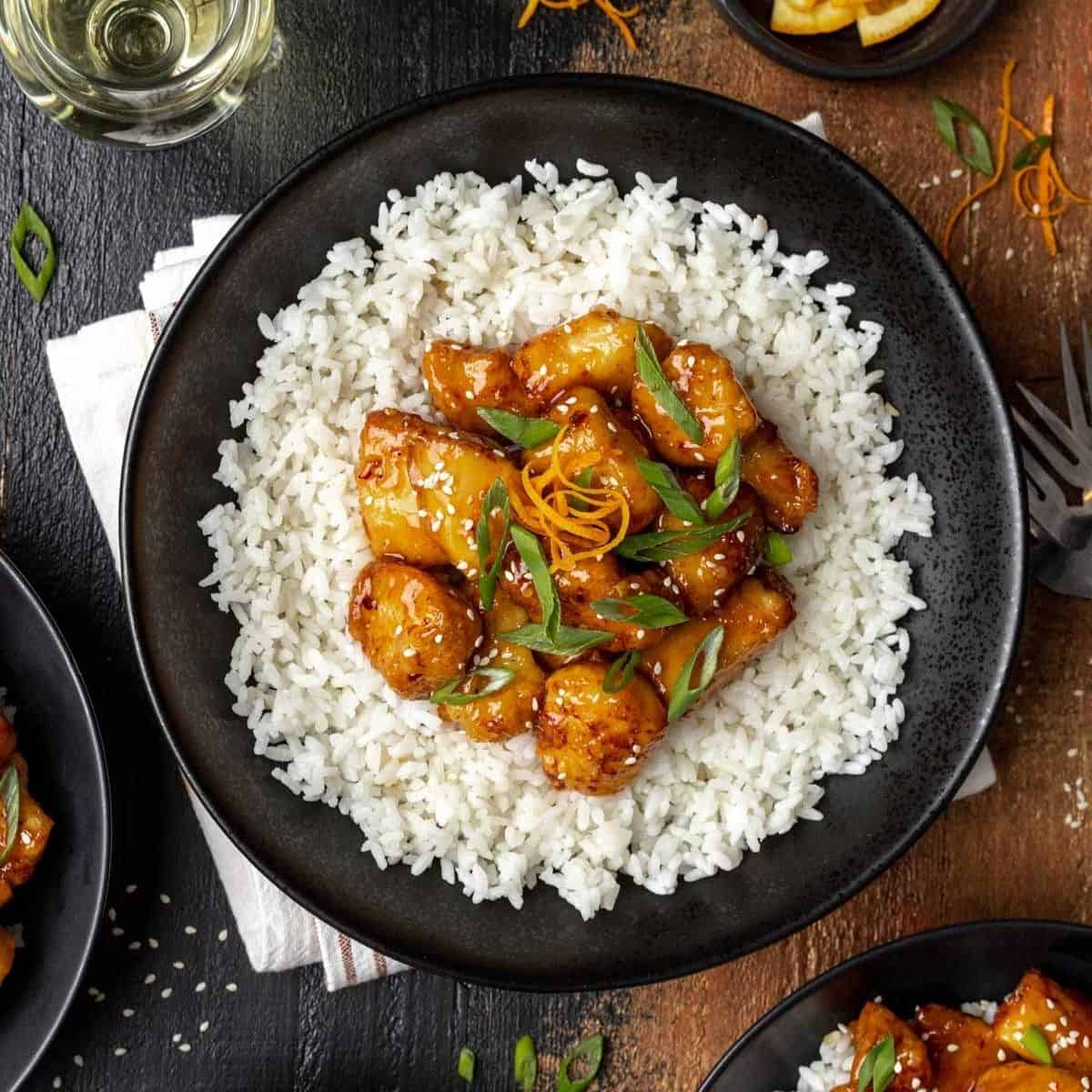 Air fryer orange clearance chicken