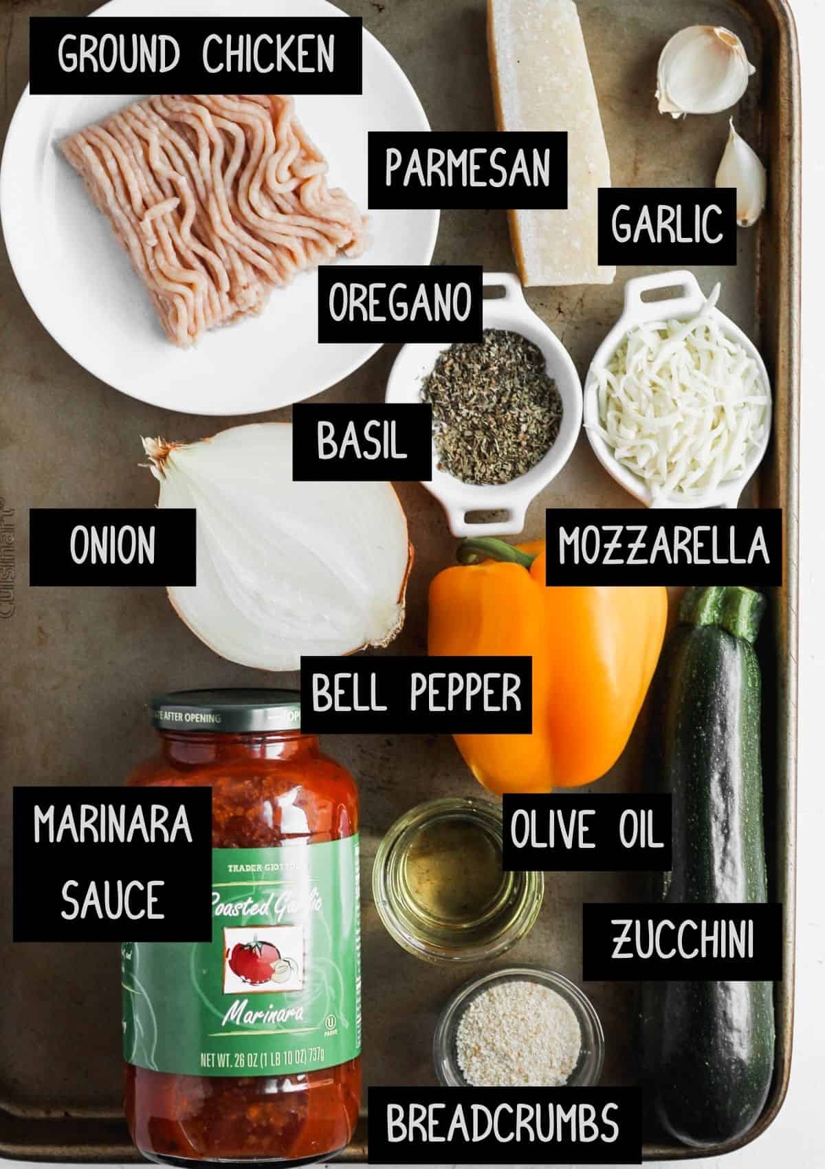 Labelled ingredients (see recipe for details).