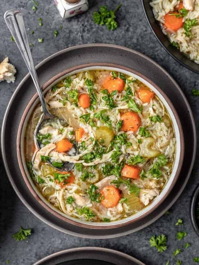 Instant Pot Chicken Rice Soup