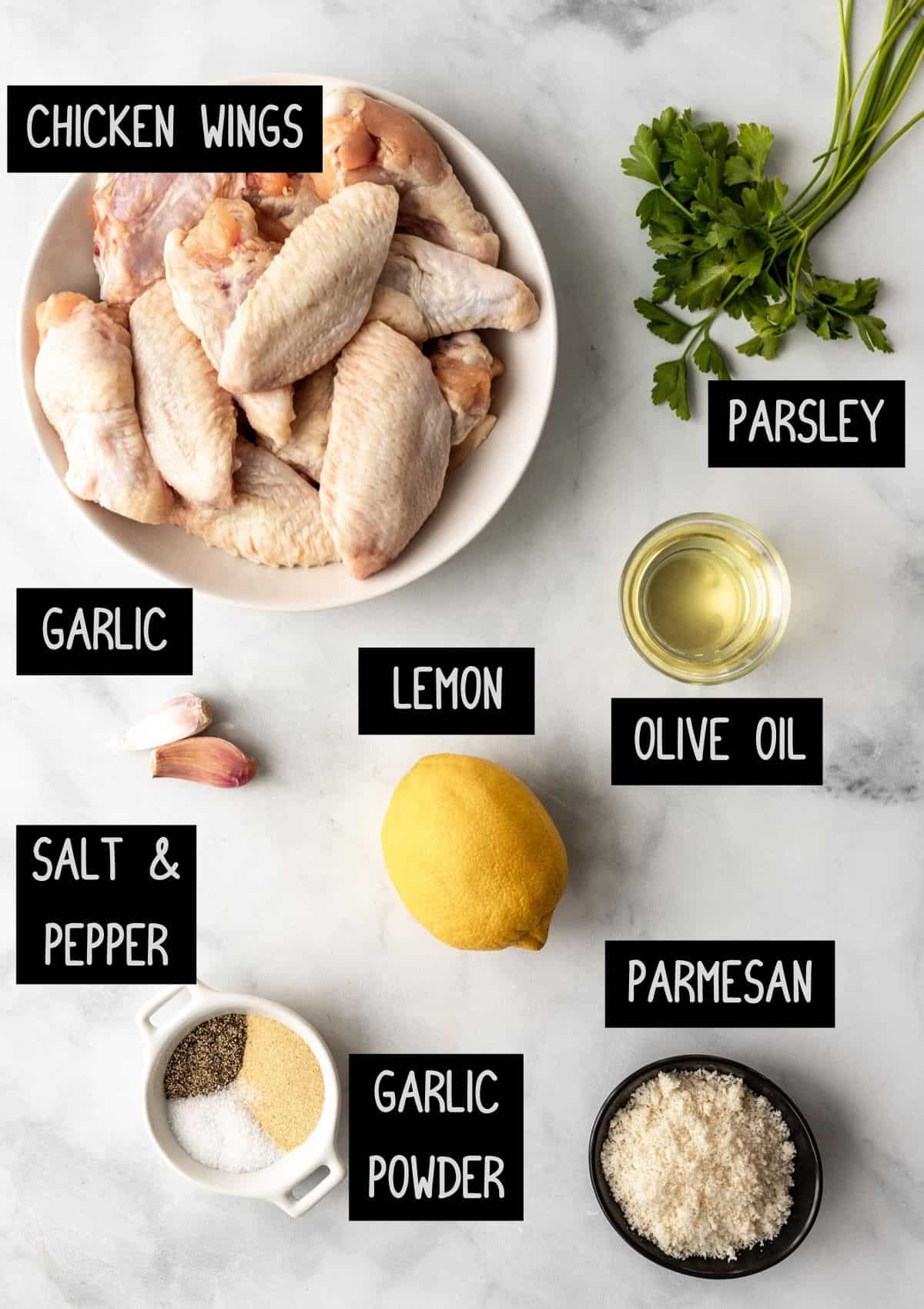 Labelled ingredients (see recipe for details).