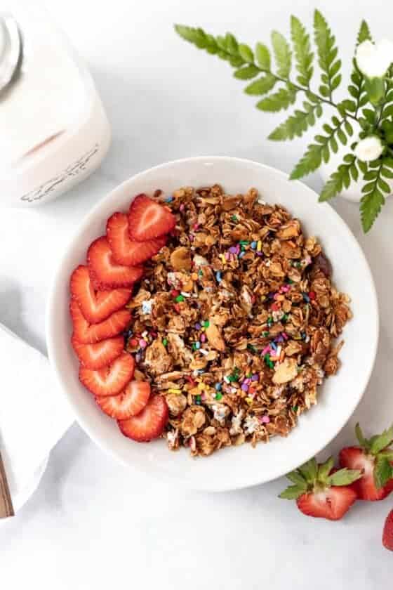 Crunchy Vanilla Almond Birthday Cake Granola Your Home, Made Healthy