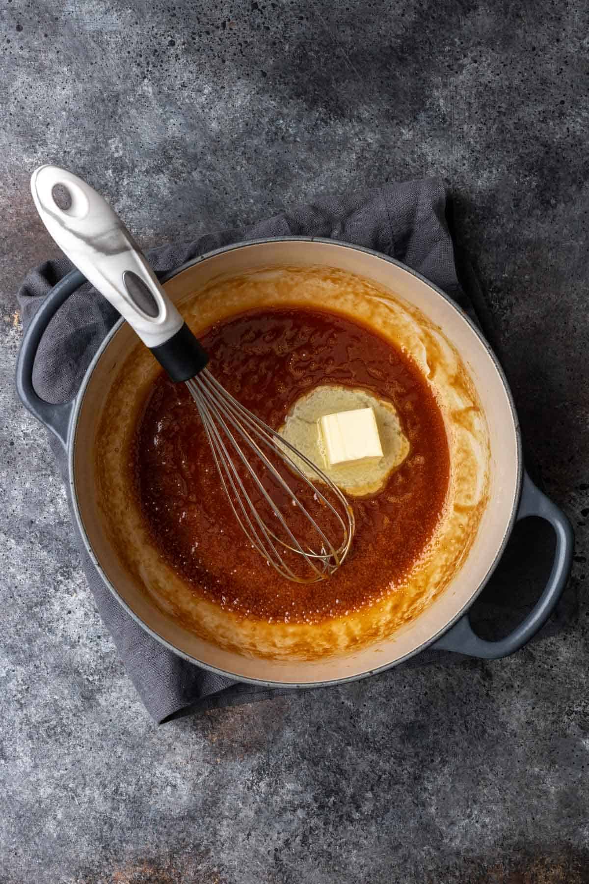 Caramel sauce with butter added.