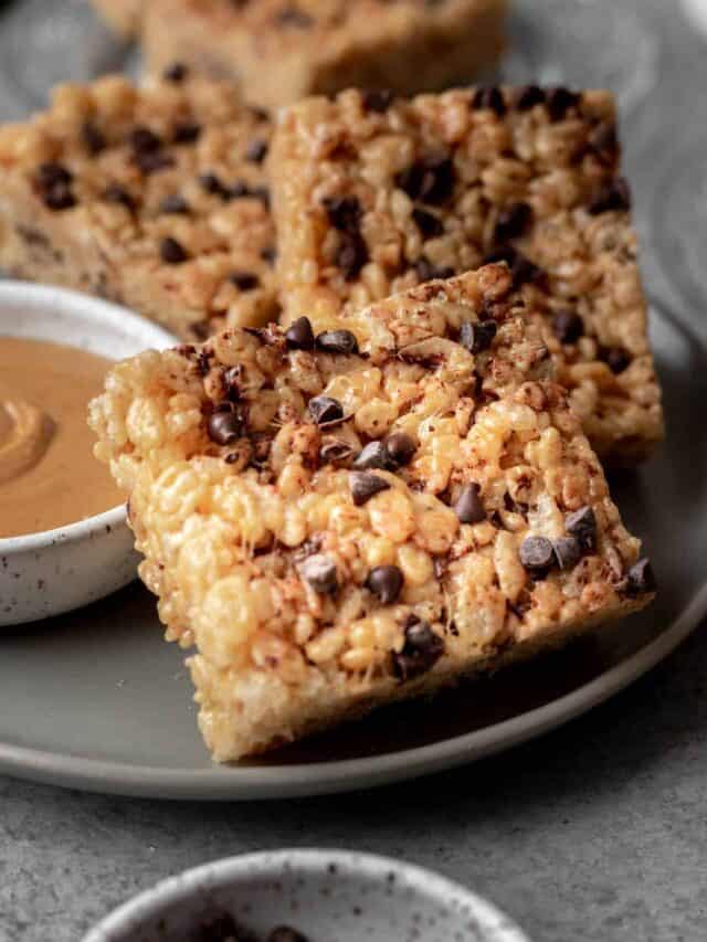 Peanut Butter Chocolate Chip Rice Krispie Treats