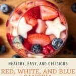 Pin graphic for red, white, and blue sangria.