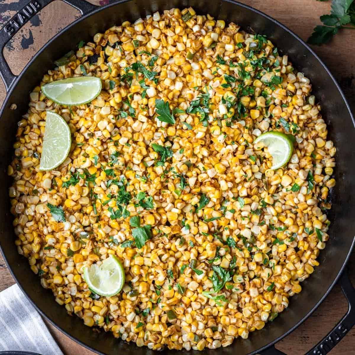 Skillet Roasted Corn Kernels Your Home, Made Healthy