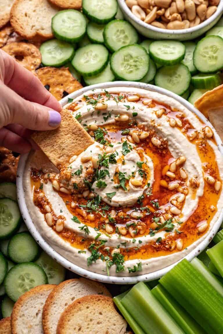 Pine Nut Hummus Your Home, Made Healthy