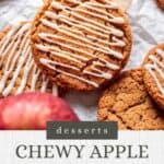 Pin graphic for apple cider cookies.