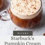 Pin graphic for pumpkin cream cold foam.