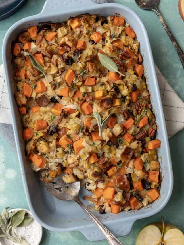 Baked Butternut Squash and Apple Stuffing
