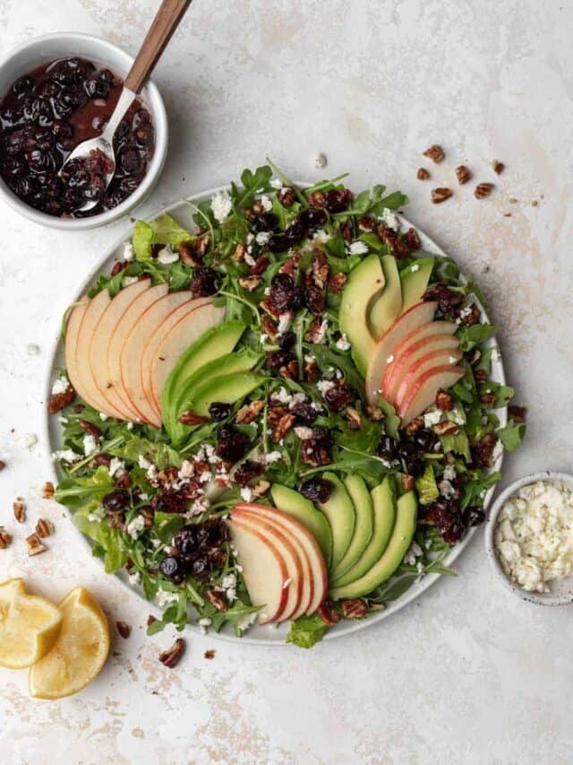 Apple, Avocado, Arugula Salad With Maple Vinaigrette