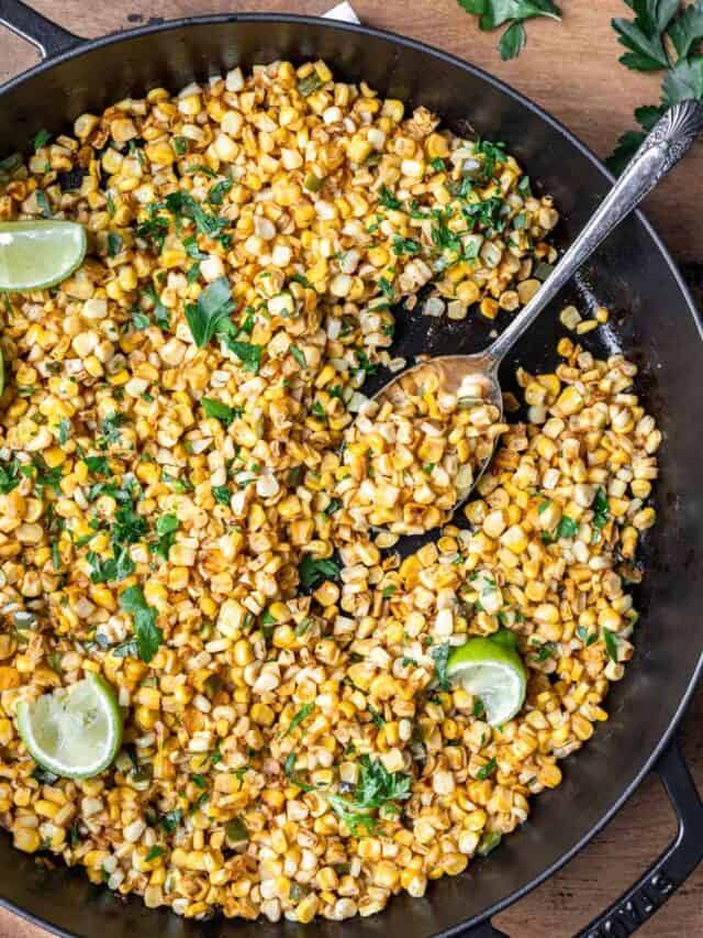 Skillet Roasted Corn Kernels