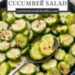 Pin graphic for spicy cucumber salad.