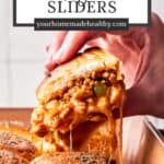 Pin graphic for sloppy joe sliders.