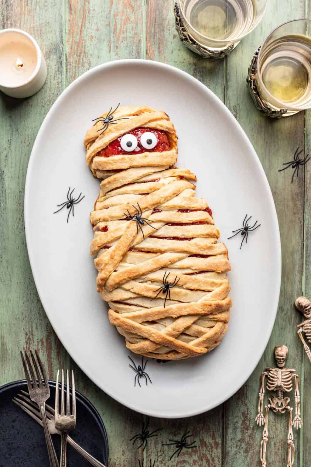 Mummy Meatloaf for Halloween Dinner