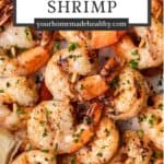 Pin graphic for smoked shrimp.