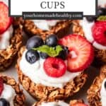 Pin graphic for granola cups.
