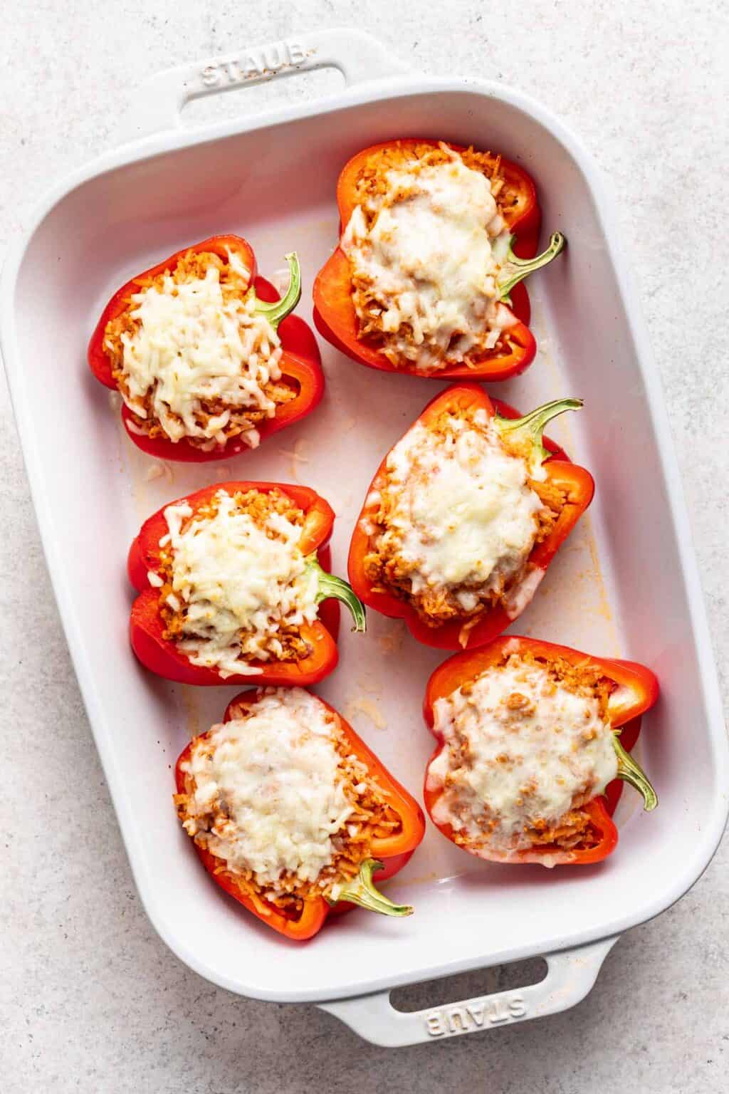 Chicken Parmesan Stuffed Peppers - Your Home, Made Healthy