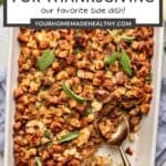 Pin graphic for challah stuffing.