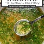 Pin graphic for citrus herb vinaigrette.