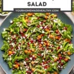 Pin graphic for roasted green bean and butternut squash salad.